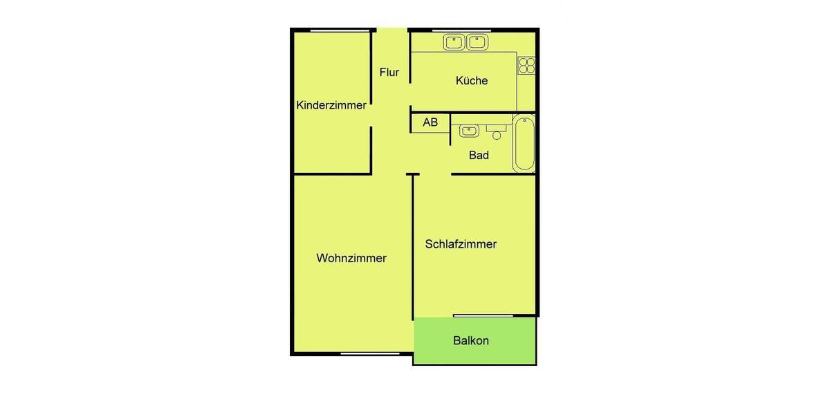 Etagenwohnung Kehl Sölling - 3 Zimmer, 135.000&euro; | Angebot:25747647