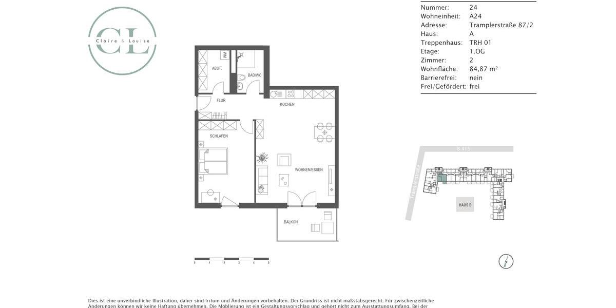 Etagenwohnung Lahr (Schwarzwald) - 2 Zimmer, 85 m&sup2;, 1.010&euro; | Angebot:26645086