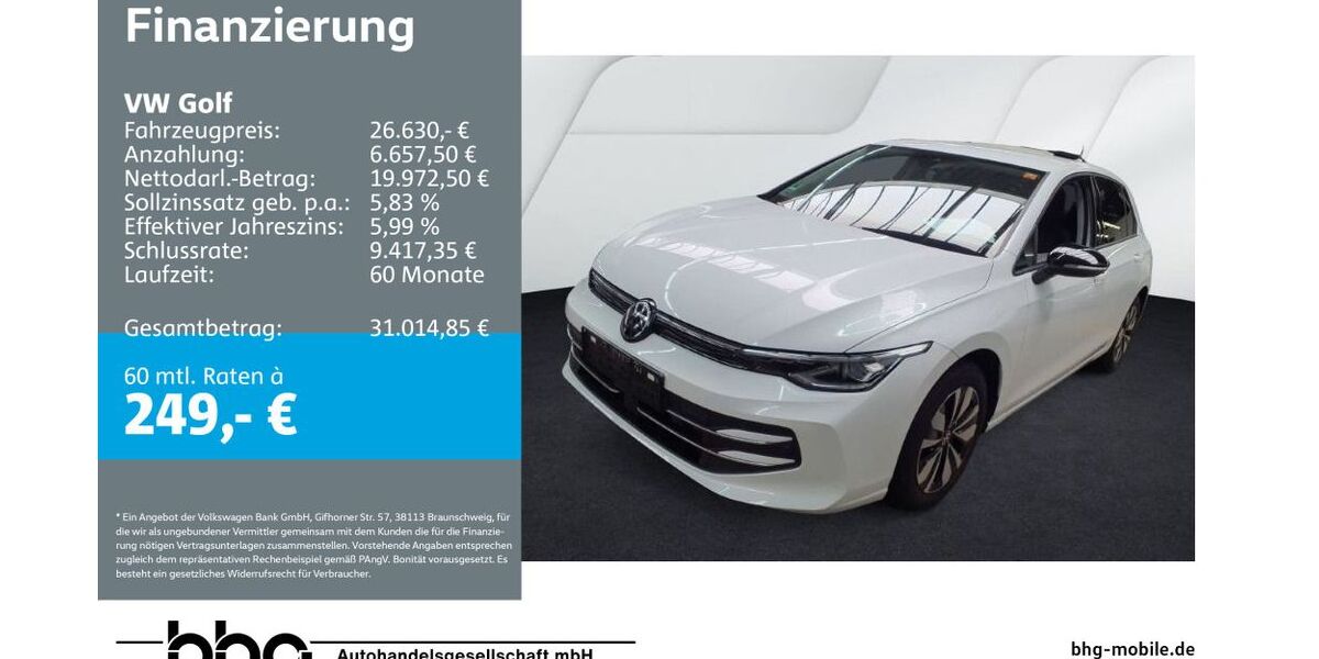 VW Golf 17.675 km 26.630 &euro; Bühl 77815