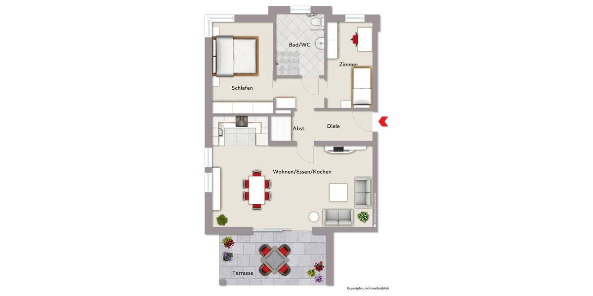 Etagenwohnung Offenburg Griesheim - 3 Zimmer, 82 m&sup2;, 395.000&euro; | Angebot:26674468
