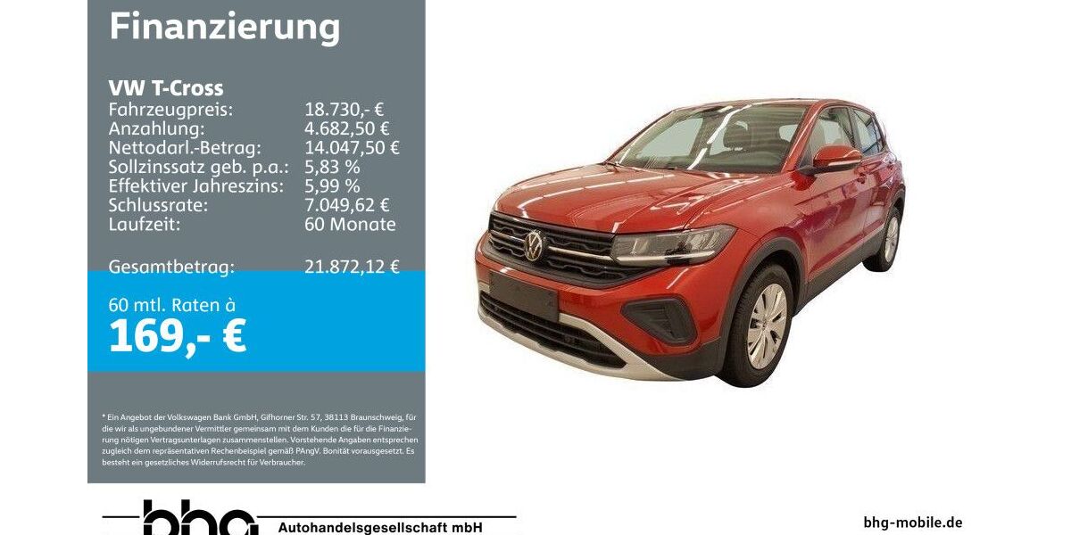 VW T-Cross 12.302 km 18.330 &euro; Bühl 77815