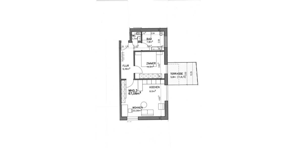 Terrassenwohnung Herbolzheim - 2 Zimmer, 67 m&sup2;, 325.200&euro; | Angebot:25769385