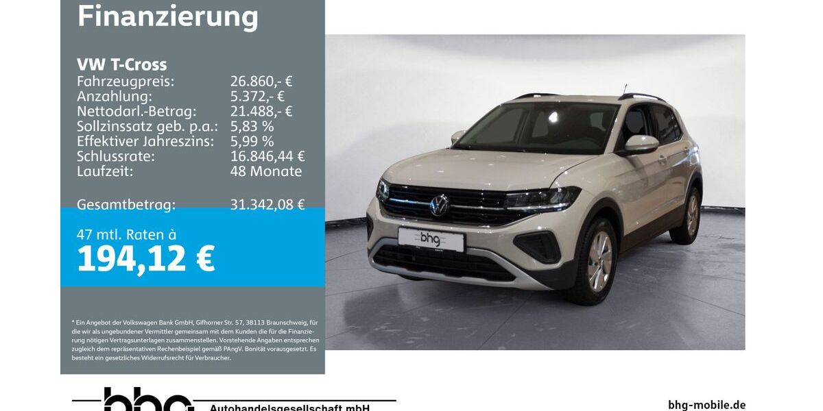 VW T-Cross 10.645 km 26.860 &euro; Bühl 77815