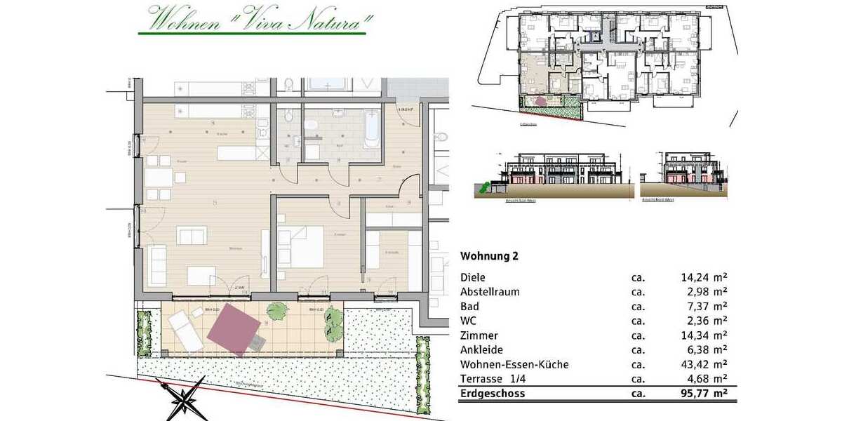 Etagenwohnung Lahr - 3 Zimmer, 96 m&sup2;, 499.300&euro; | Angebot:25746453