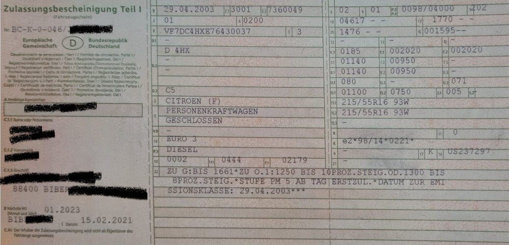 Citroen C5 300.648 km 2.200 &euro; Offenburg 77652