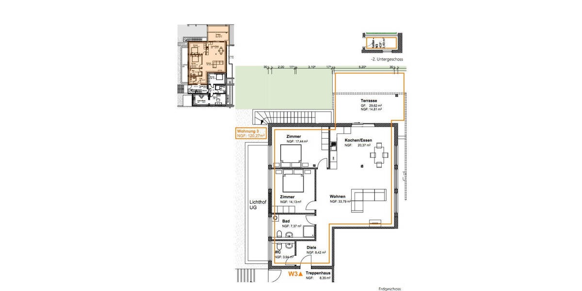 Etagenwohnung Lahr - 3 Zimmer, 120 m&sup2;, 420.945&euro; | Angebot:25694559