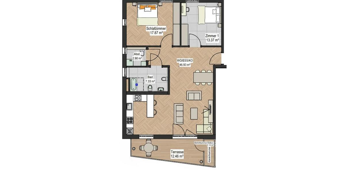 Erdgeschoßwohnung Nordrach - 3 Zimmer, 99 m&sup2;, 1.100&euro; | Angebot:25765401