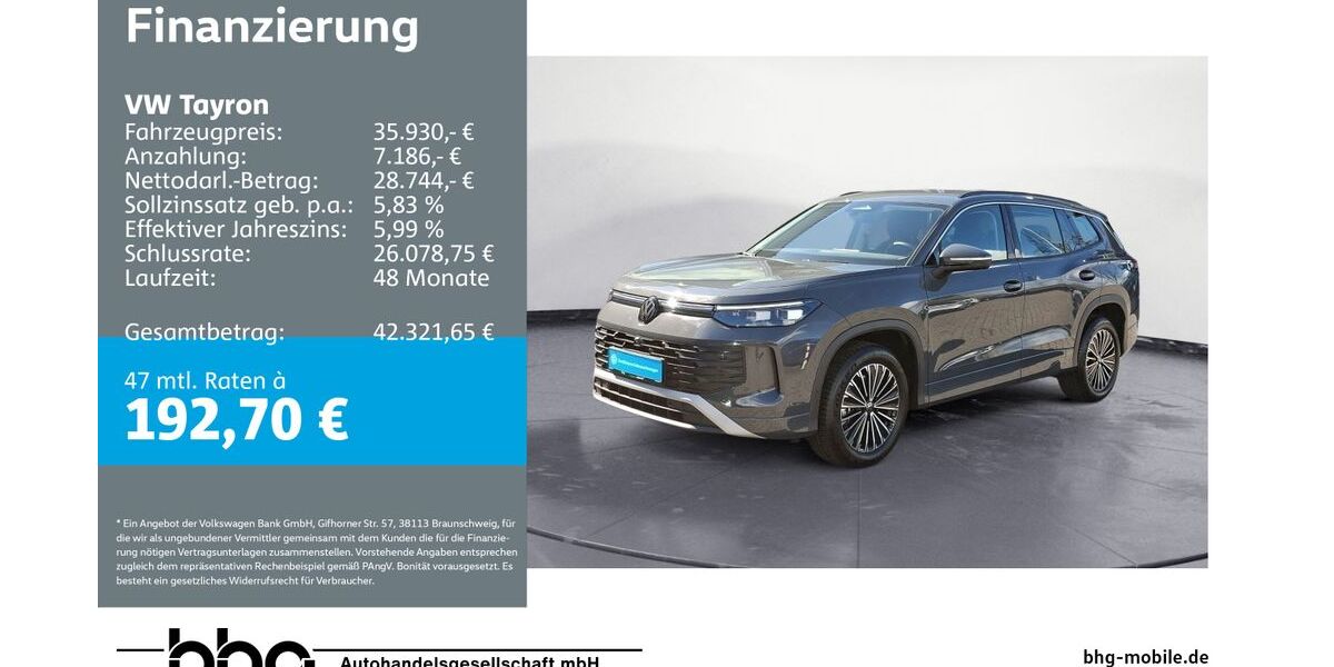 VW Tayron 18.656 km 34.360 &euro; Bühl 77815