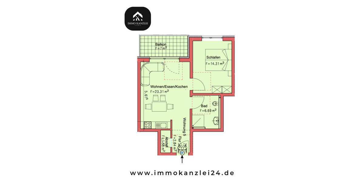 Etagenwohnung Appenweier - 2 Zimmer, 51 m&sup2;, 690&euro; | Angebot:25988238