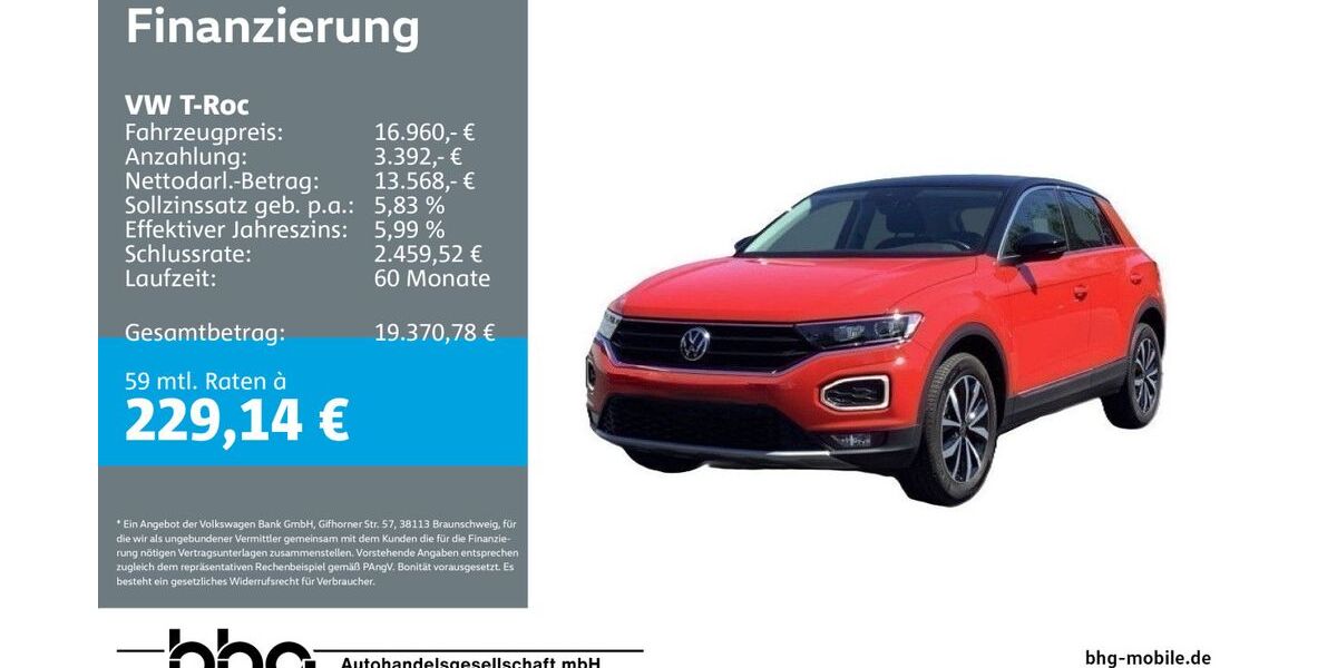 VW T-Roc 52.223 km 16.960 &euro; Kehl 77694