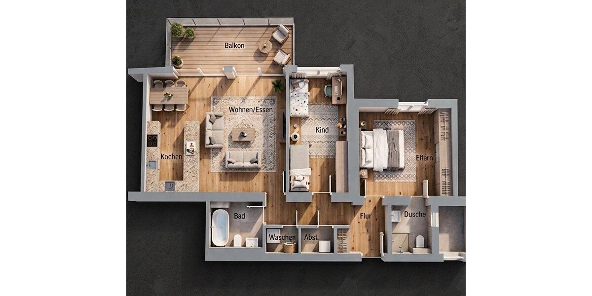 Etagenwohnung Lahr (Schwarzwald) - 3 Zimmer, 95 m&sup2;, 340.000&euro; | Angebot:26864804