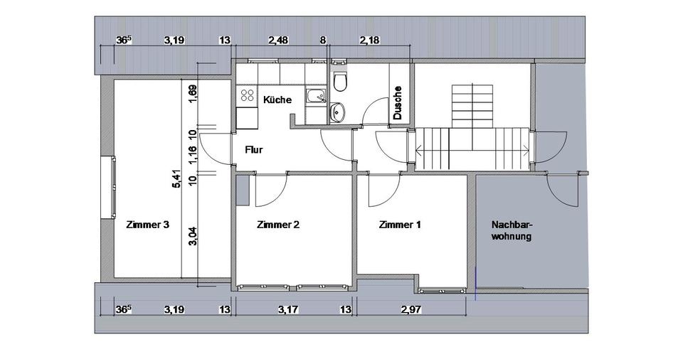Dachgeschoßwohnung Achern - 3 Zimmer, 46 m&sup2;, 320&euro; | Angebot:25990836