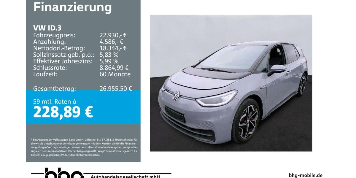 VW ID.3 47.176 km 22.560 &euro; Kehl 77694