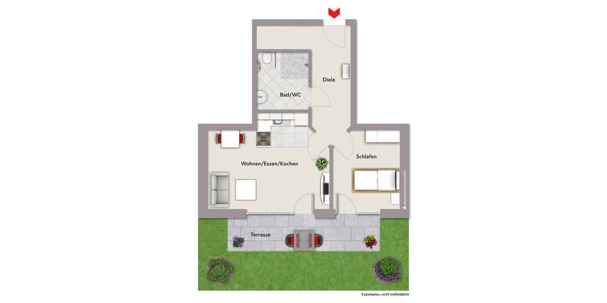 Etagenwohnung Offenburg Griesheim - 2 Zimmer, 51 m&sup2;, 255.000&euro; | Angebot:26787061