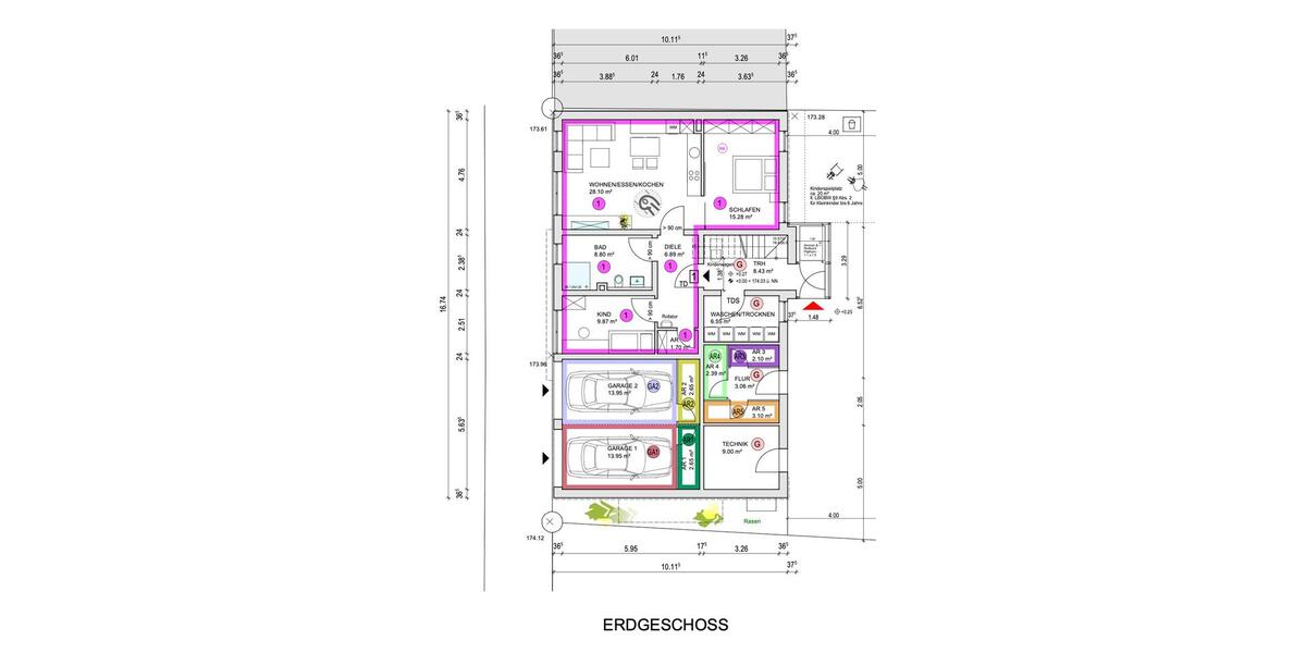 Erdgeschoßwohnung Lahr (Schwarzwald) - 2 Zimmer, 71 m&sup2;, 280.000&euro; | Angebot:26953352