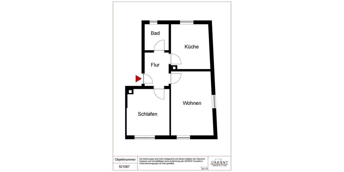 Etagenwohnung Kehl - 2 Zimmer, 50 m&sup2;, 135.000&euro; | Angebot:25747467