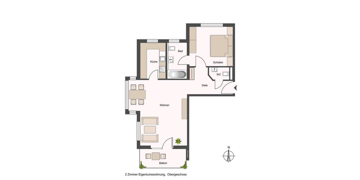 Etagenwohnung Offenburg Elgersweier - 2 Zimmer, 65 m&sup2;, 220.000&euro; | Angebot:26824701
