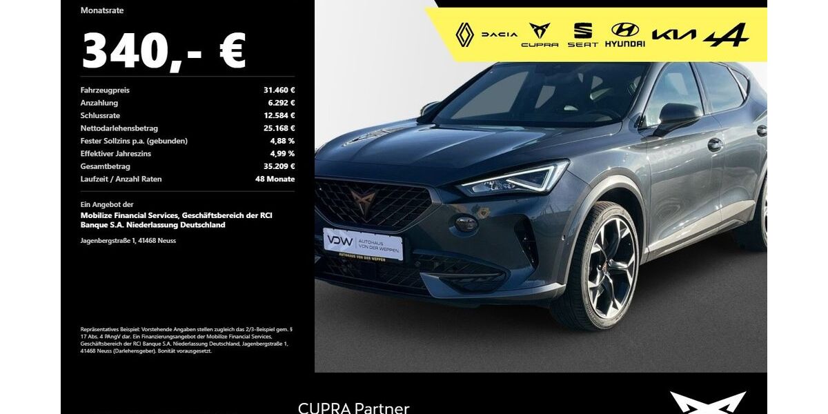 Cupra Formentor 21.238 km 31.460 &euro; Oberschopfheim 77948