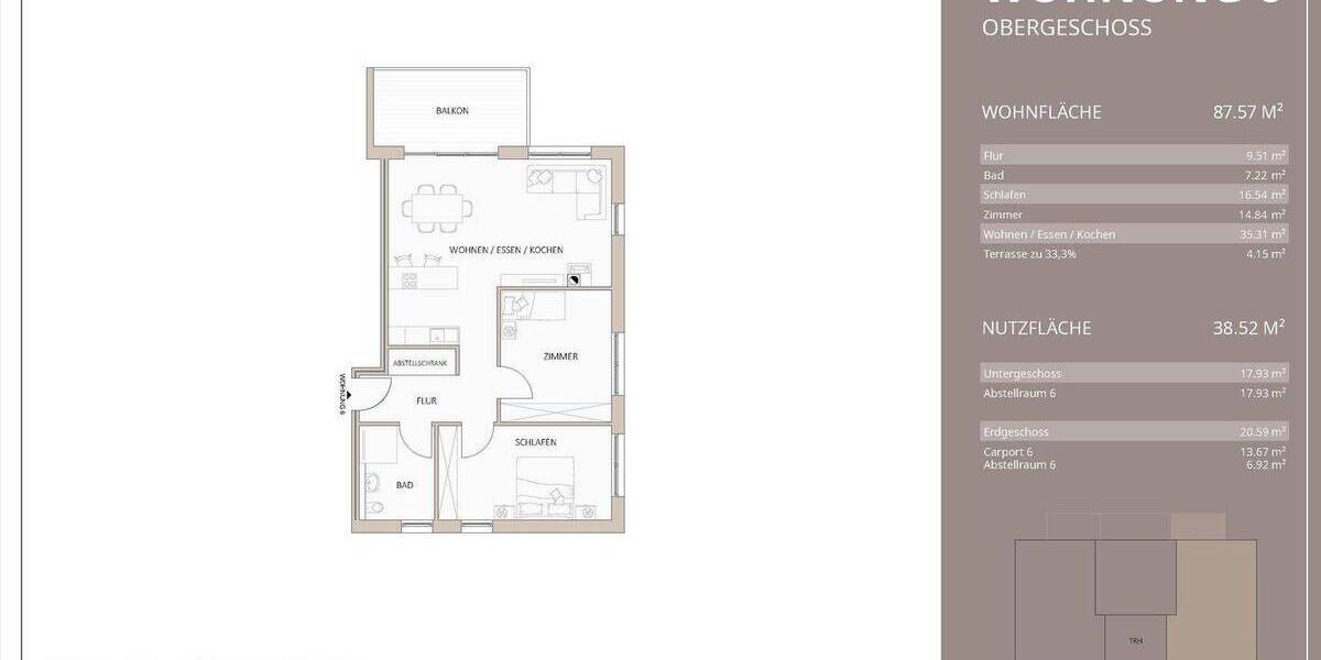 Etagenwohnung Lautenbach - 3 Zimmer, 87 m&sup2;, 419.322&euro; | Angebot:25837099