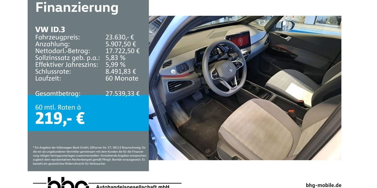 VW ID.3 27.450 km 23.630 &euro; Kehl 77694
