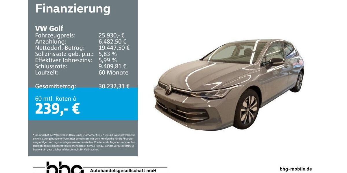 VW Golf 19.312 km 25.930 &euro; Bühl 77815