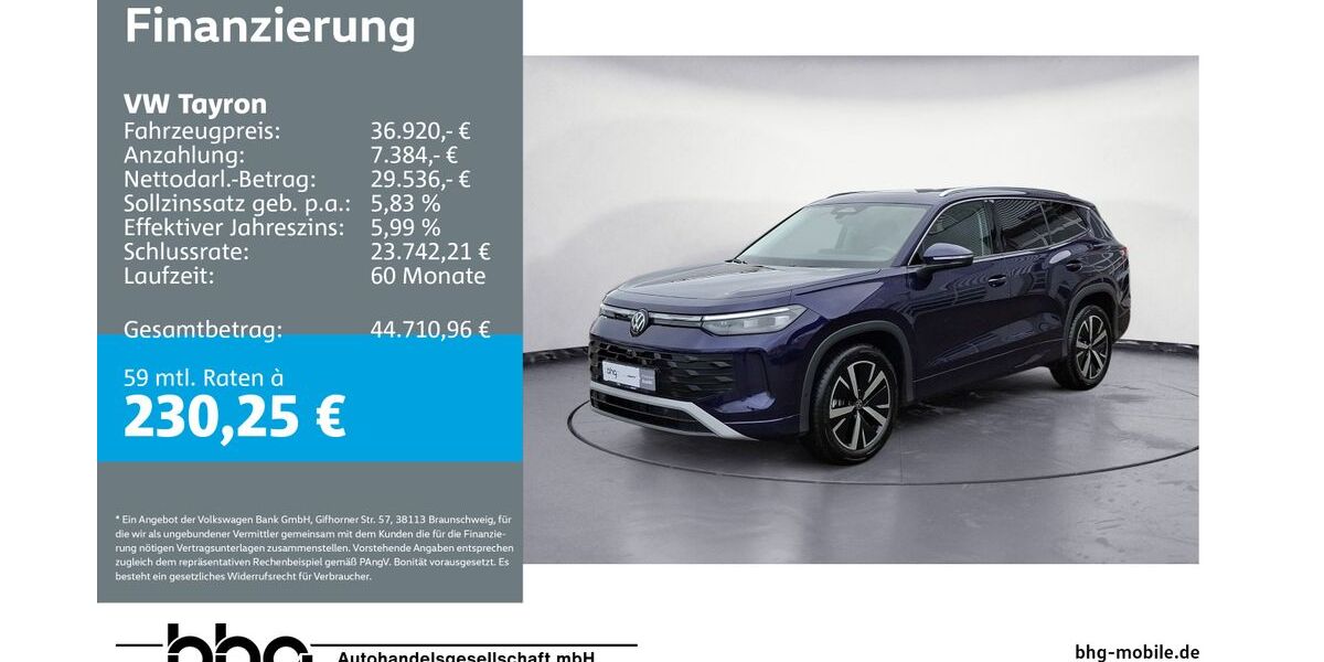 VW Tayron 10.134 km 36.920 &euro; Kehl 77694