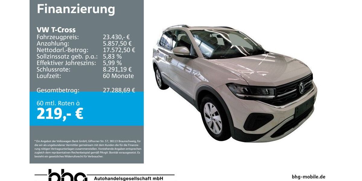 VW T-Cross 8.640 km 23.430 &euro; Kehl 77694
