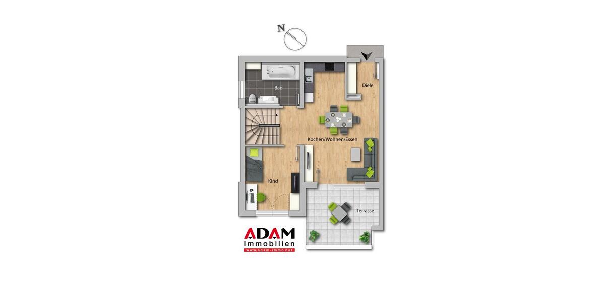 Erdgeschoßwohnung Willstätt - 4 Zimmer, 122 m&sup2;, 1.485&euro; | Angebot:25232895