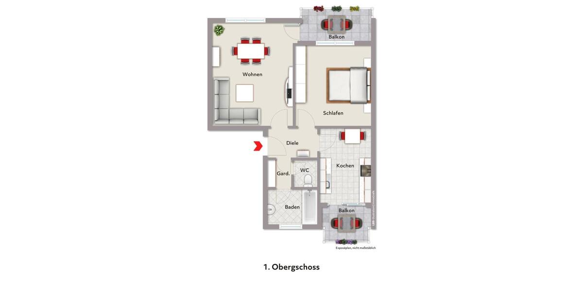 Etagenwohnung Wolfach - 2 Zimmer, 61 m&sup2;, 670&euro; | Angebot:26003101