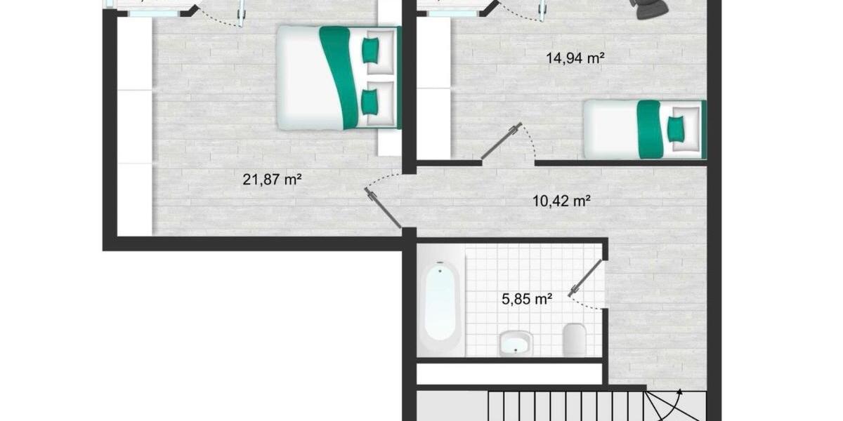Maisonettenwohnung Offenburg Elgersweier - 3 Zimmer, 95 m&sup2;, 1.150&euro; | Angebot:26634499