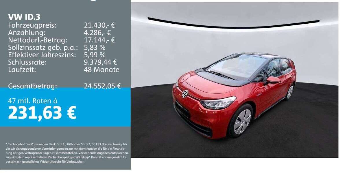 VW ID.3 13.816 km 21.430 &euro; Bühl 77815