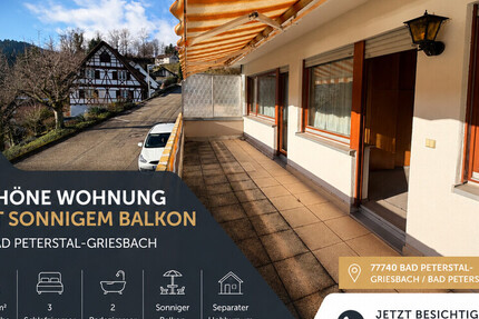 Große Wohnung mit kleiner Einliegerwohnung - Wohnung Bad Peterstal-Griesbach / Bad Peterstal Bad Peterstal | Angebot:26697750