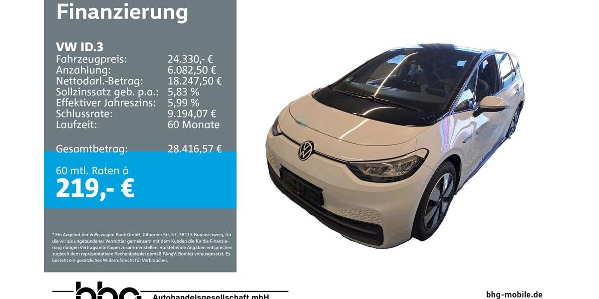 VW ID.3 25.393 km 24.330 &euro; Kehl 77694