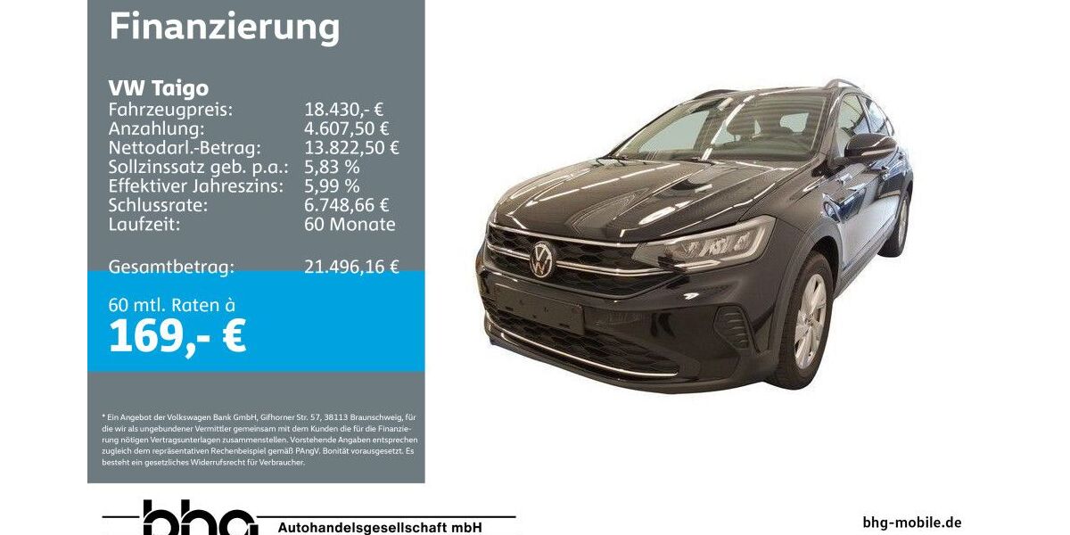 VW Taigo 12.903 km 17.930 &euro; Kehl 77694