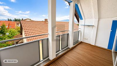 HELLES MODERNES DACHGESCHOSS MIT KAMIN - Etagenwohnung Offenburg Elgersweier | Angebot:27283675