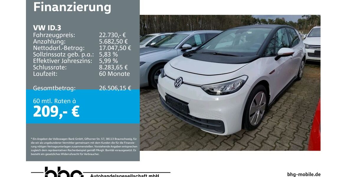 VW ID.3 61.799 km 22.730 &euro; Bühl 77815