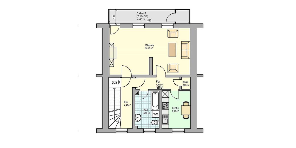 Reihenmittelhaus Lahr - 5 Zimmer, 141 m&sup2;, 288.000&euro; | Angebot:25703641