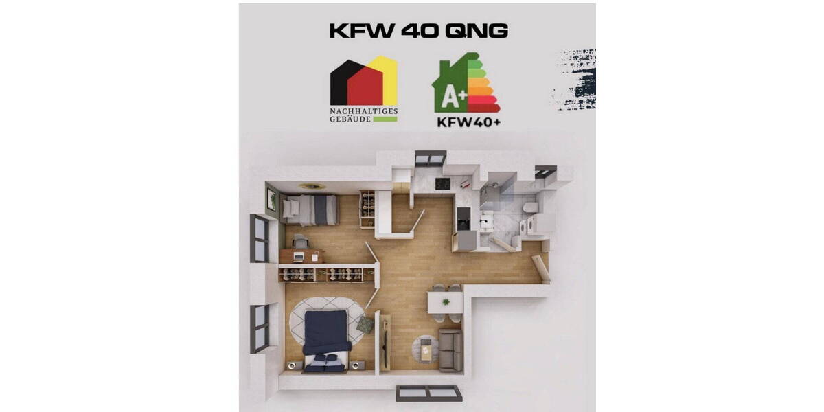 Etagenwohnung Kehl-Marlen Marlen - 3 Zimmer, 53 m&sup2;, 795&euro; | Angebot:26155759